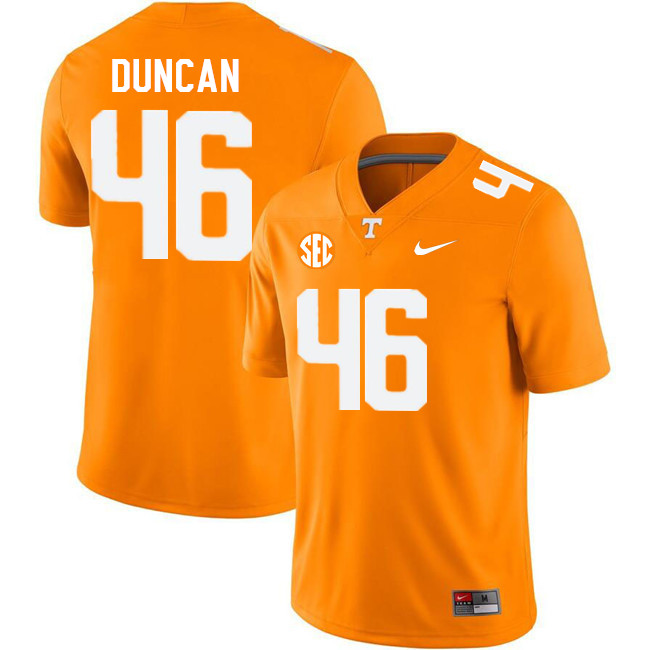 Men #46 Cody Duncan Tennessee Volunteers College Football Jerseys Stitched Sale-Orange